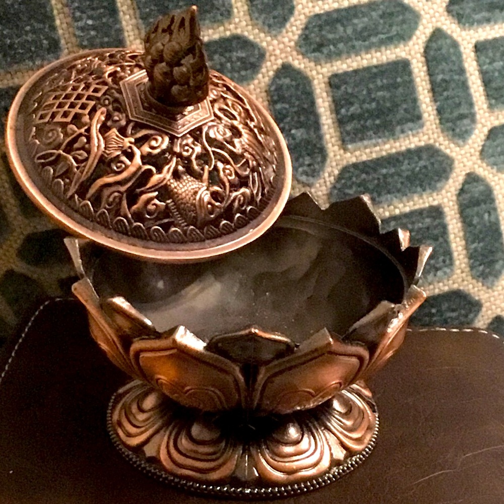 Antique Red Bronze Decor Incense Holder